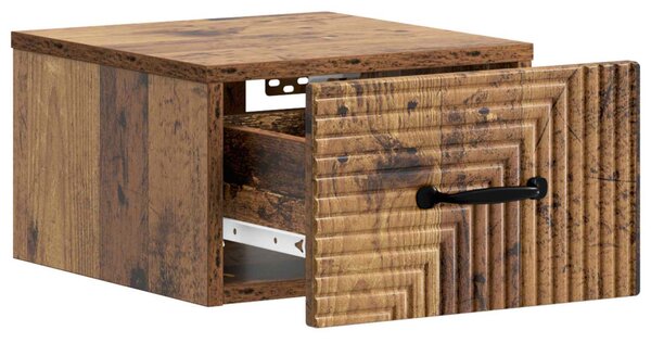 Fali éjjeli szekrény 2 db Antik Fa 34,5 x 33 x 20 cm Szerelt Fa