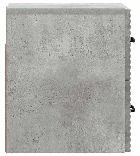 Fali éjjeli szekrény Betonszürke 34,5 x 33 x 40 cm Szerelt Fa