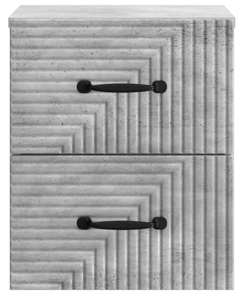 Fali éjjeli szekrény 2 db Betonszürke 34,5 x 33 x 40 cm