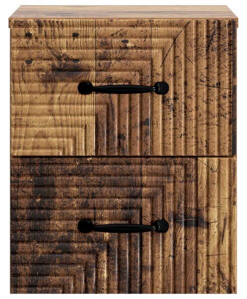 Fali éjjeli szekrény 2 db Antik Fa 34,5 x 33 x 40 cm Szerelt Fa