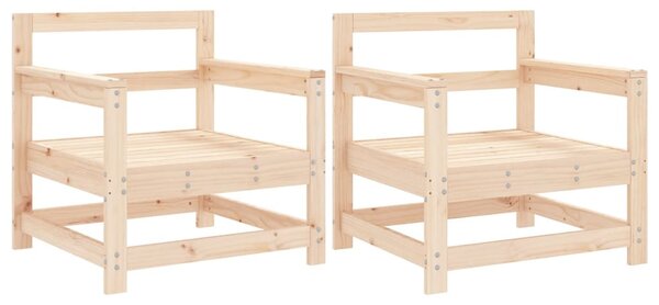 2 db tömör fenyőfa kerti szék