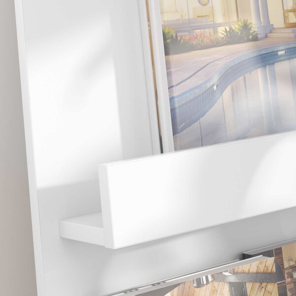 Magazin állvány polcokkal Fehér 43 x 11 x 102 cm Faanyag