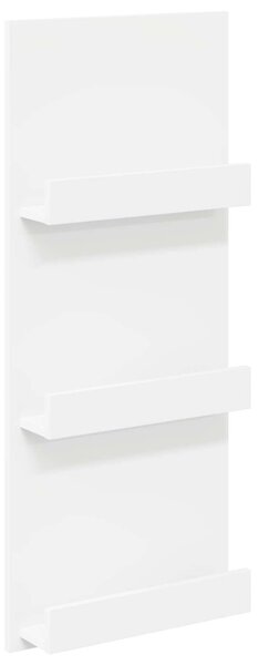 Magazin állvány polcokkal Fehér 43 x 11 x 102 cm Faanyag