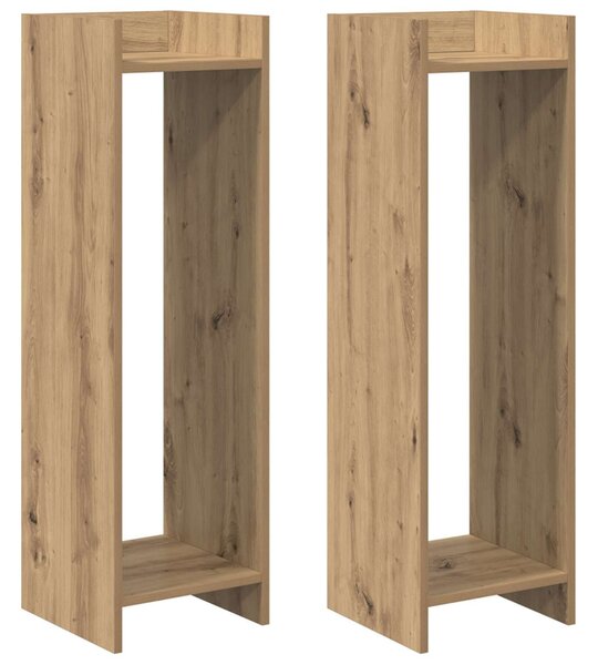 Növényállvány 2 db Kézműves Tölgy 30 x 30 x 100 cm Mérnöki fa