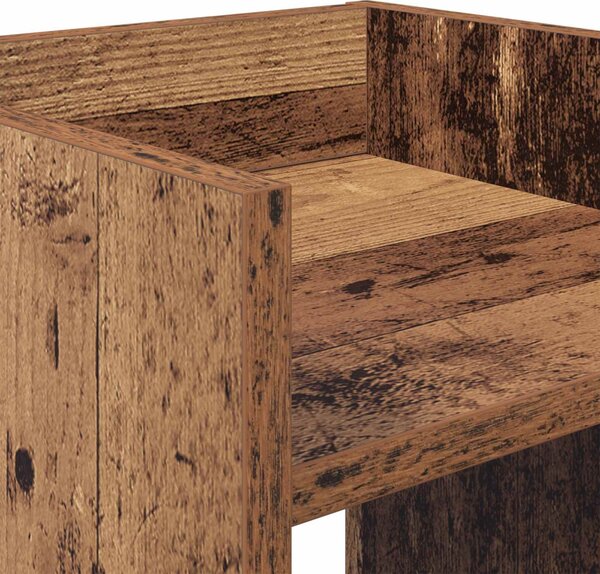VidaXL Növényállvány 2 pcs Öreg fa 30 x 30 x 100 cm Mérnöki fa