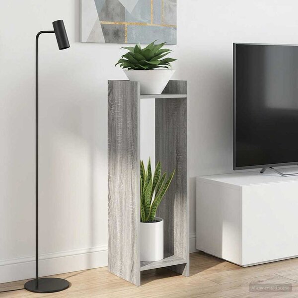 VidaXL Növényállvány 2 pcs Szürke Sonoma 30 x 30 x 100 cm Mérnöki fa