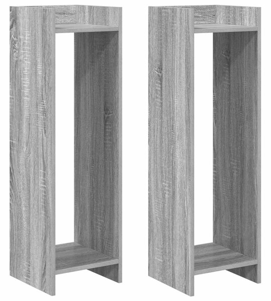 VidaXL Növényállvány 2 pcs Szürke Sonoma 30 x 30 x 100 cm Mérnöki fa
