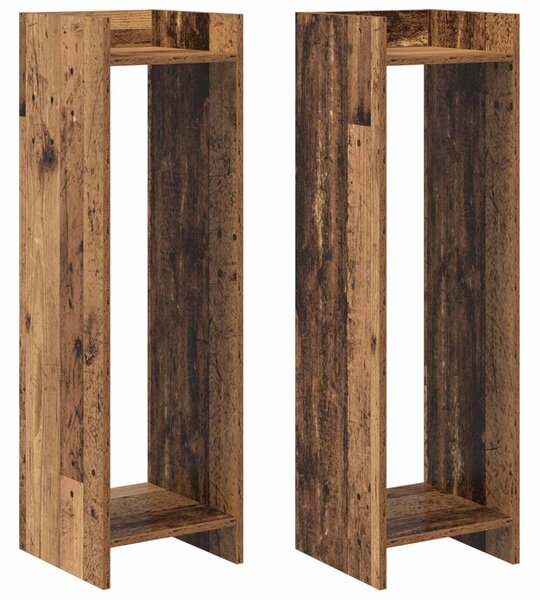 VidaXL Növényállvány 2 pcs Öreg fa 30 x 30 x 100 cm Mérnöki fa
