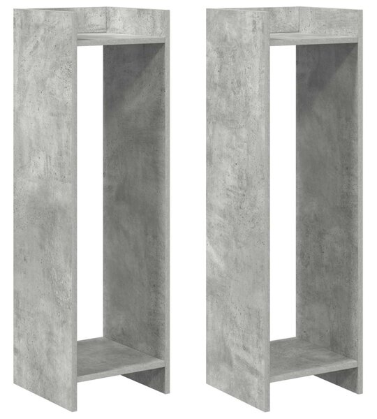 Növényállvány 2 db Beton Szürke 30 x 30 x 100 cm Mérnöki fa
