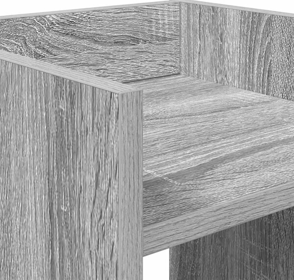 VidaXL Növényállvány 2 pcs Szürke Sonoma 30 x 30 x 100 cm Mérnöki fa