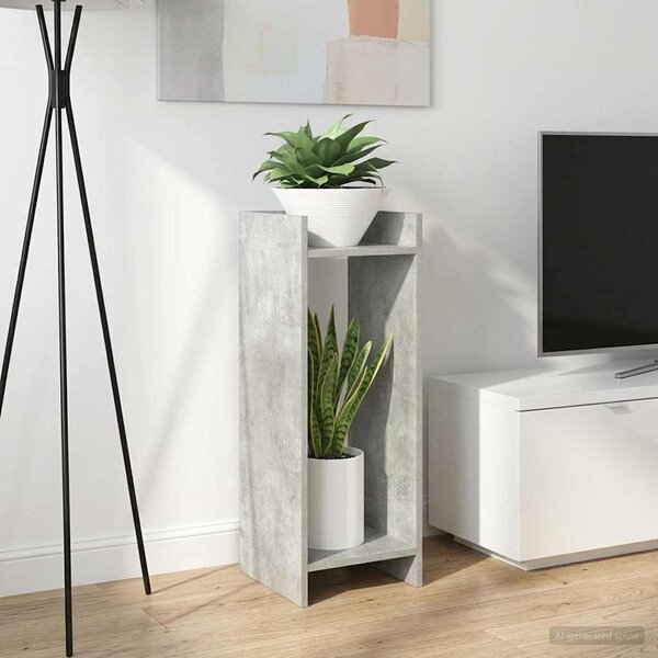 Növényállvány Beton Szürke 30 x 30 x 80 cm Mérnöki fa