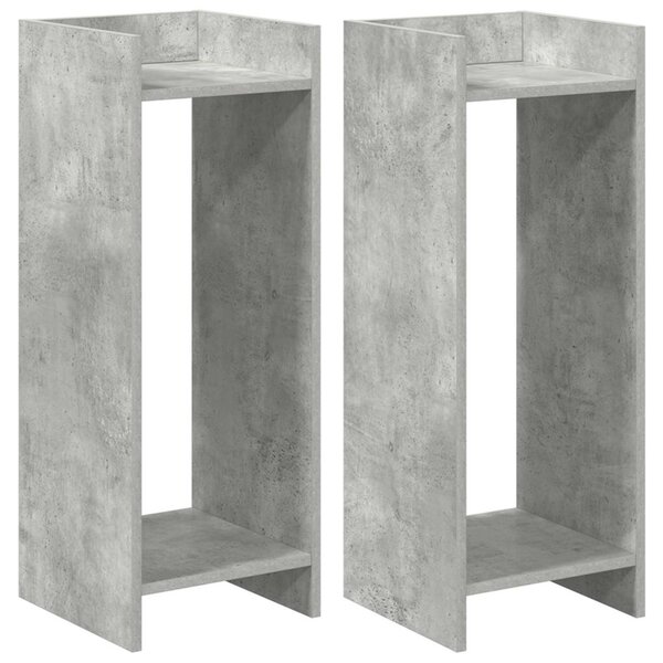 Növényállvány 2 db Beton Szürke 30 x 30 x 80 cm Mérnöki fa