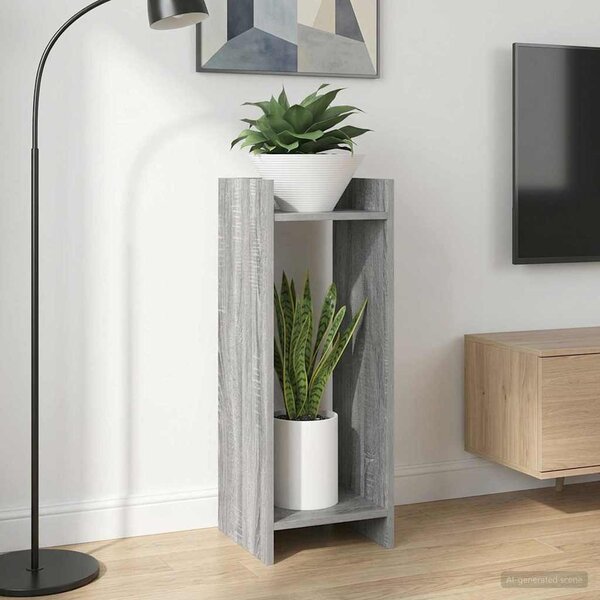 Növényállvány 2 db Szürke Sonoma 30 x 30 x 80 cm Mérnöki fa