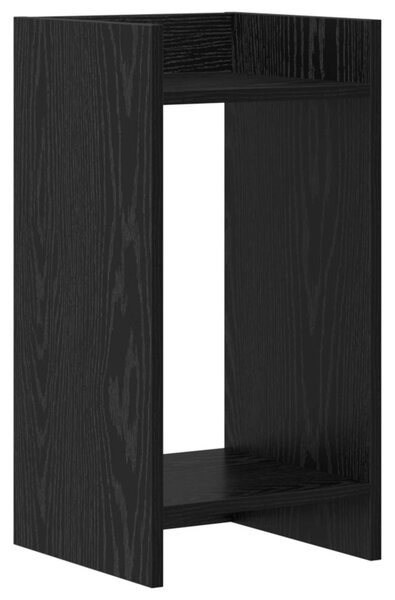 Növényállvány polcokkal Fekete Tölgy 30 x 30 x 60 cm Mérnöki fa