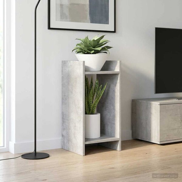Növényállvány 2 db Beton Szürke 30 x 30 x 60 cm Mérnöki fa