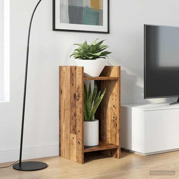 VidaXL Növényállvány 2 pcs Öreg fa 30 x 30 x 60 cm Mérnöki fa