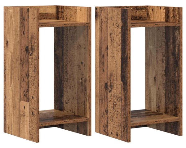 VidaXL Növényállvány 2 pcs Öreg fa 30 x 30 x 60 cm Mérnöki fa