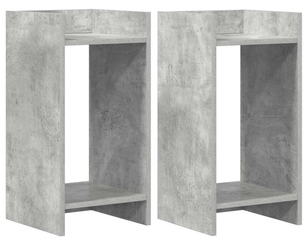 Növényállvány 2 db Beton Szürke 30 x 30 x 60 cm Mérnöki fa