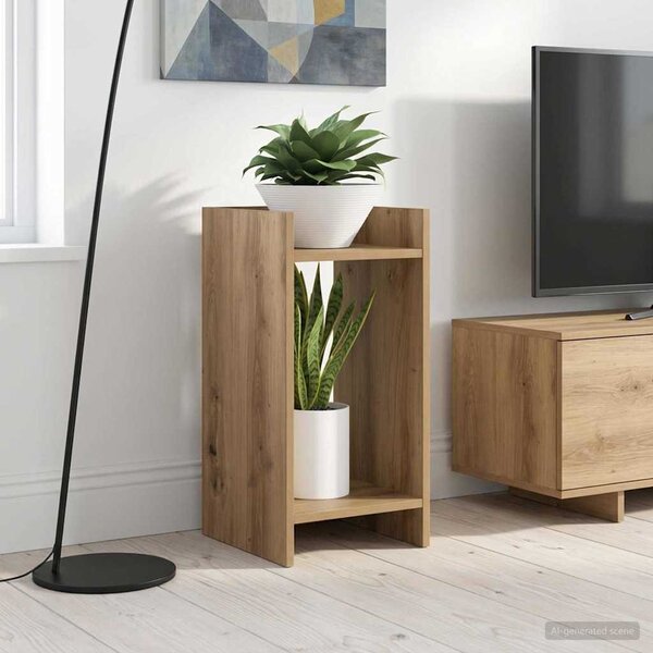 Növényállvány 2 db Kézműves Tölgy 30 x 30 x 60 cm Mérnöki fa