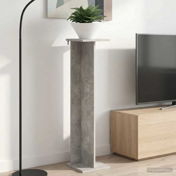 Növényállvány Beton Szürke 25 x 25,5 x 100,5 cm Mérnöki fa