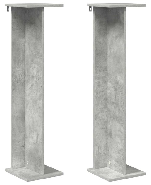 Növényállvány 2 db Beton Szürke 25 x 25,5 x 100,5 cm Mérnöki fa