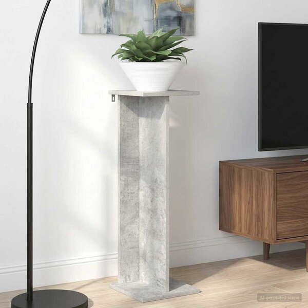 Növényállvány 2 db Beton Szürke 25 x 25,5 x 80,5 cm Mérnöki fa
