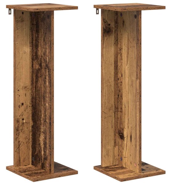 VidaXL Növényállvány 2 pcs Öreg fa 25 x 25,5 x 80,5 cm Mérnöki fa