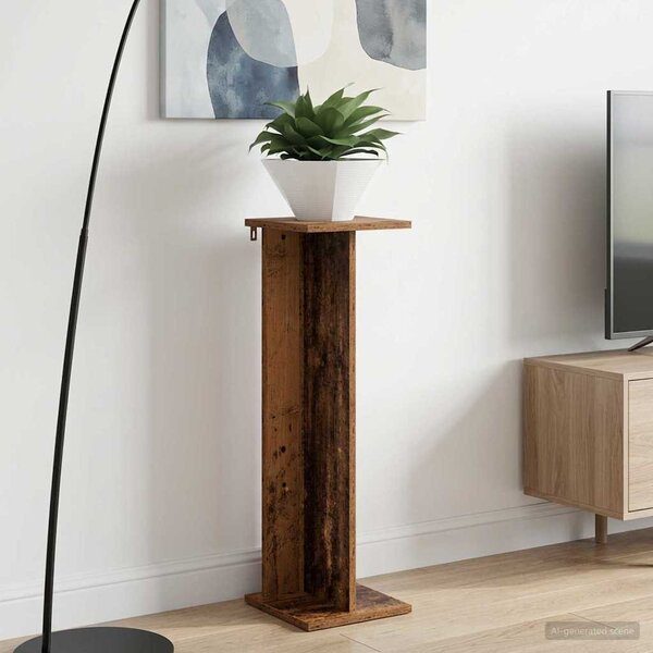 VidaXL Növényállvány 2 pcs Öreg fa 25 x 25,5 x 80,5 cm Mérnöki fa