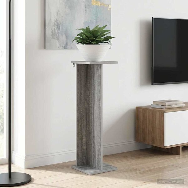 Növényállvány 2 db Szürke Sonoma 25 x 25,5 x 80,5 cm Mérnöki fa