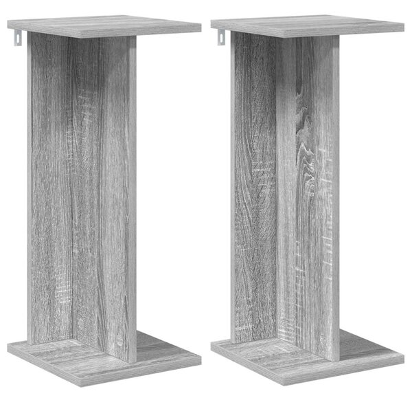 Növényállvány 2 db Szürke Sonoma 25 x 25,5 x 60,5 cm Mérnöki fa