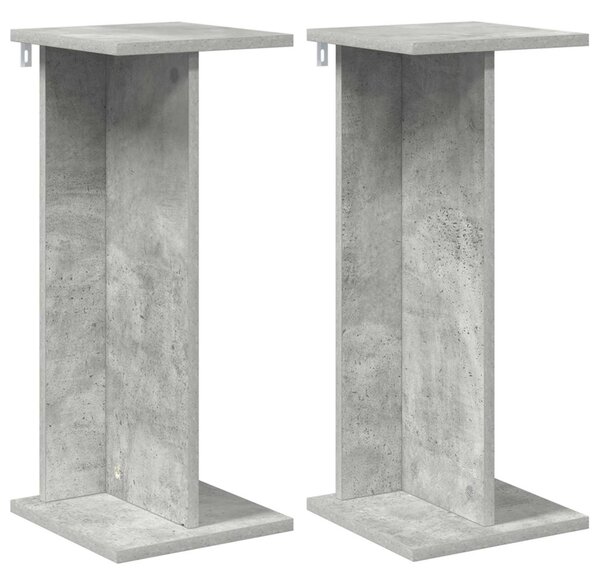 Növényállvány 2 db Beton Szürke 25 x 25,5 x 60,5 cm Mérnöki fa