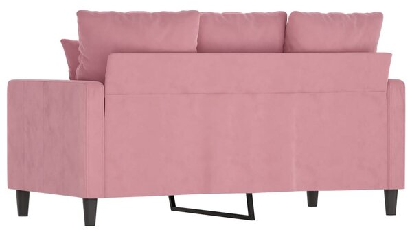 Kétszemélyes rózsaszín bársony kanapé 120 cm