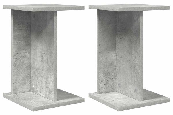 Növényállvány 2 db Beton Szürke 25 x 25,5 x 40,5 cm Mérnöki fa