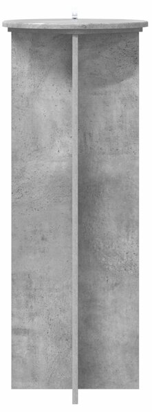 Növényállvány 2 db Betonszürke Ø40 x 100 cm Szerelt Fa