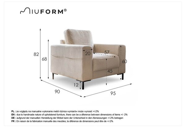 Barna bőrutánzat fotel Lofty Lilly – Miuform