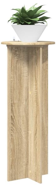 Növényállvány 2 db Sonoma Tölgy Ø40 x 100 cm Szerelt Fa