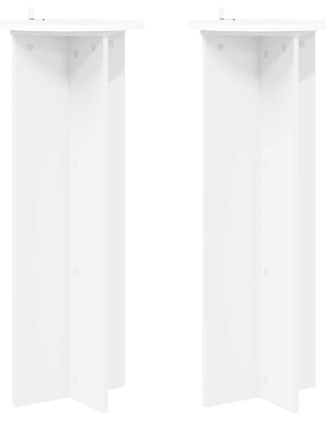 Növényállvány 2 db Fehér Ø40 x 100 cm Szerelt Fa