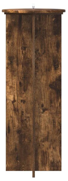 Növényállvány 2 db Füstös Tölgy Ø40 x 100 cm Szerelt Fa