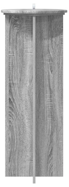 Növényállvány 2 db Szürke Sonoma Ø40 x 100 cm Szerelt Fa