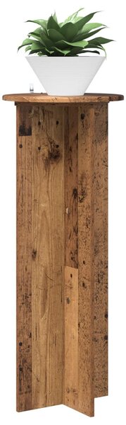 Növényállvány 2 db Antik Fa Ø40 x 100 cm Szerelt Fa