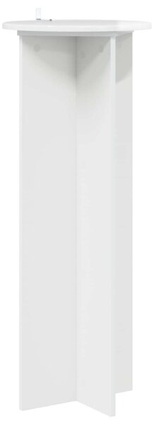 Növényállvány 2 db Magasfényű Fehér Ø40 x 100 cm Szerelt Fa