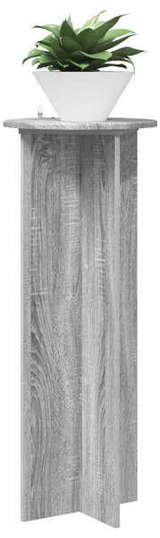 Növényállvány 2 db Szürke Sonoma Ø40 x 100 cm Szerelt Fa