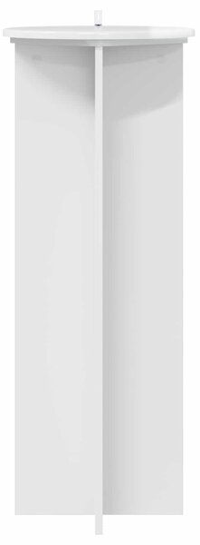 Növényállvány 2 db Magasfényű Fehér Ø40 x 100 cm Szerelt Fa