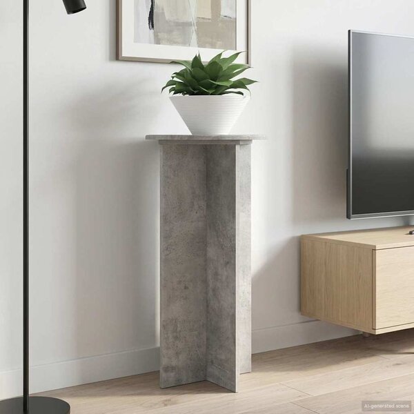 Növényállvány 2 db Betonszürke 40 x 40 x 80 cm Szerelt Fa