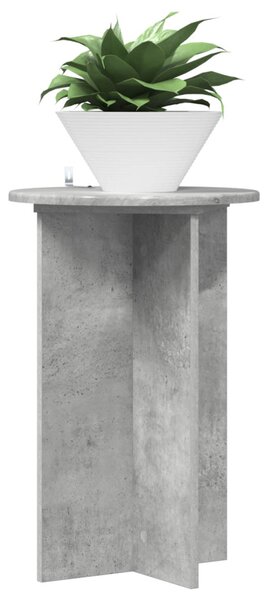 Növényállvány 2 db Betonszürke Ø40 x 60 cm Szerelt Fa