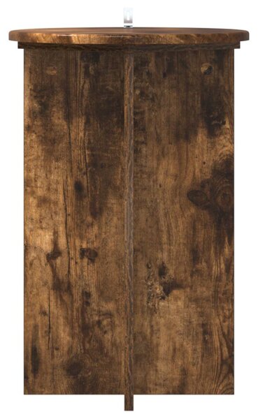 Növényállvány 2 db Füstös Tölgy Ø40 x 60 cm Szerelt Fa