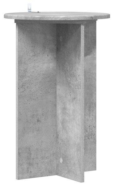 Növényállvány 2 db Betonszürke Ø40 x 60 cm Szerelt Fa