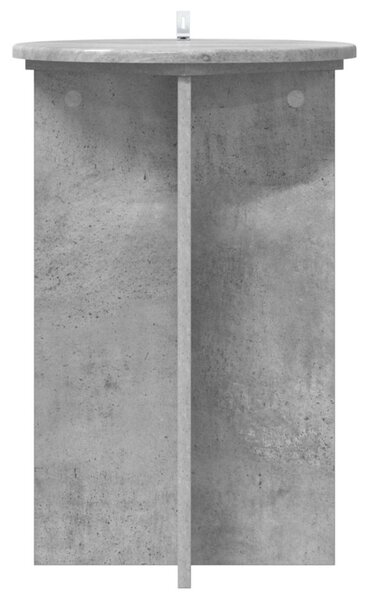 Növényállvány 2 db Betonszürke Ø40 x 60 cm Szerelt Fa