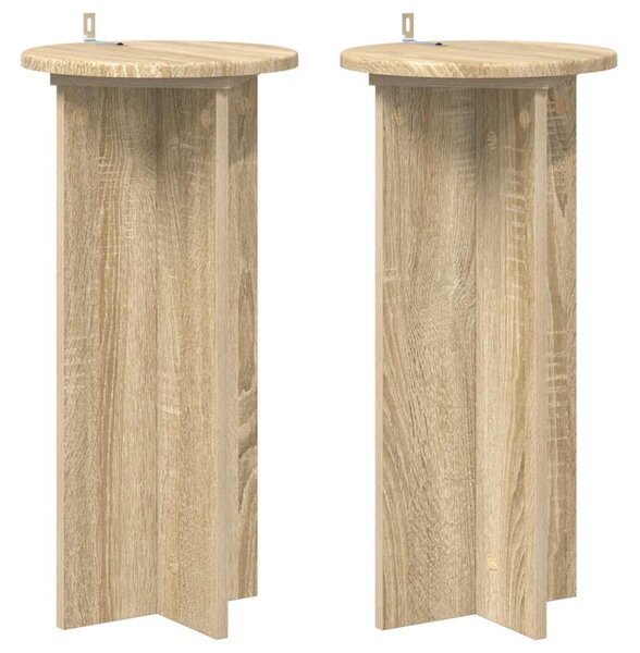 Növényállvány 2 db Sonoma Tölgy 29,5 x 29,5 x 60 cm Szerelt Fa