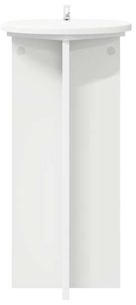 Növényállvány 2 db Fehér Ø29,5 x 60 cm Szerelt Fa
